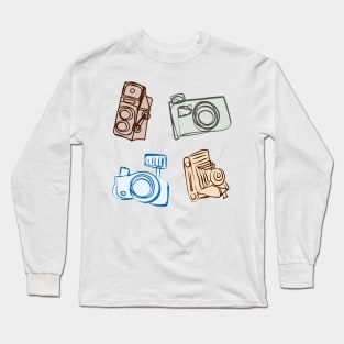 digital camera retro camera set Long Sleeve T-Shirt